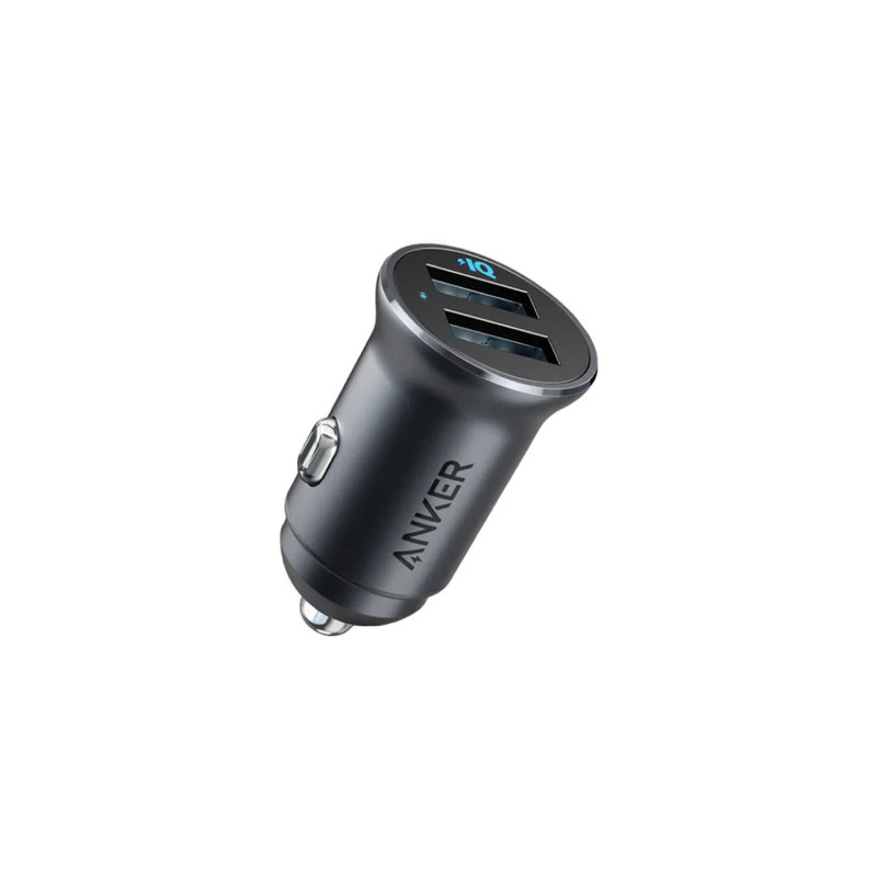 Anker PowerDrive 2 Alloy Metal Mini Car Charger - Black - محول